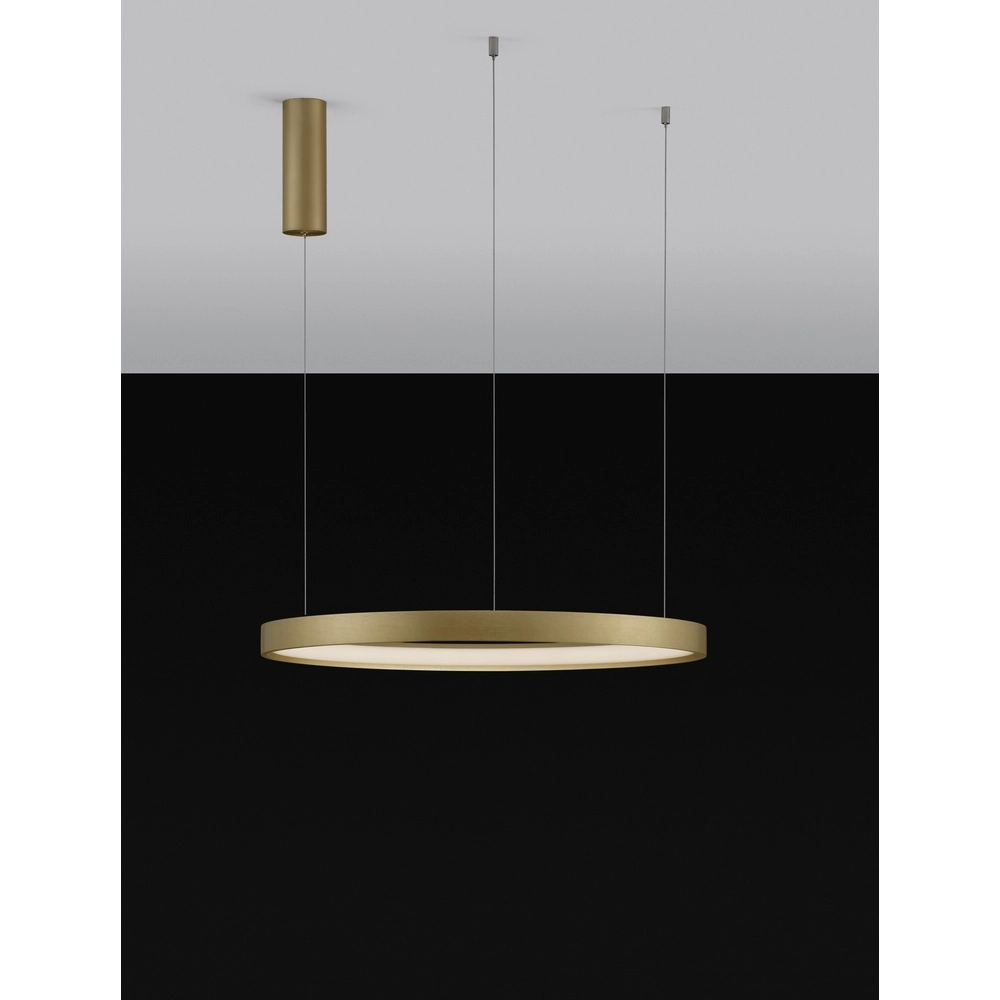 Runde Pendelleuchte Perrine gold Ø 60cm Lyora 5212017438447