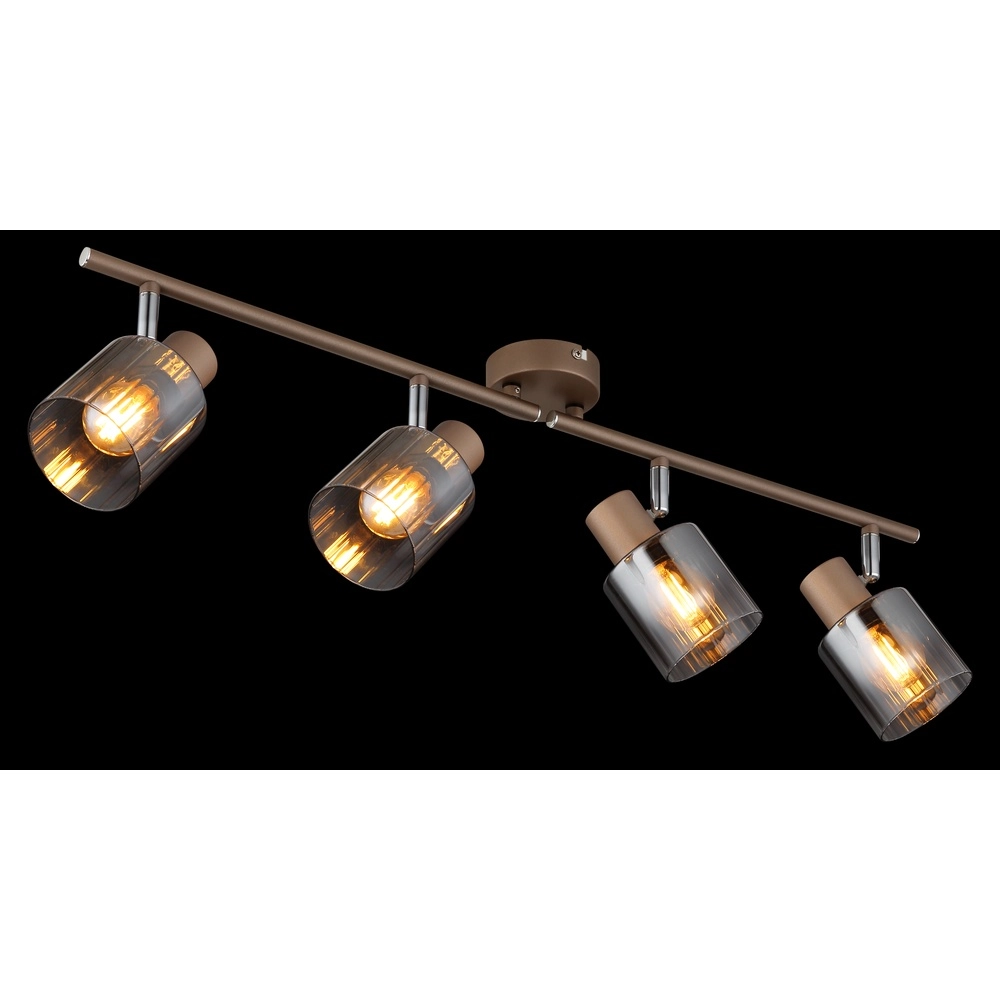 Deckenlampe Walton 4-helles Kaffeebraun Globo 9007371580187