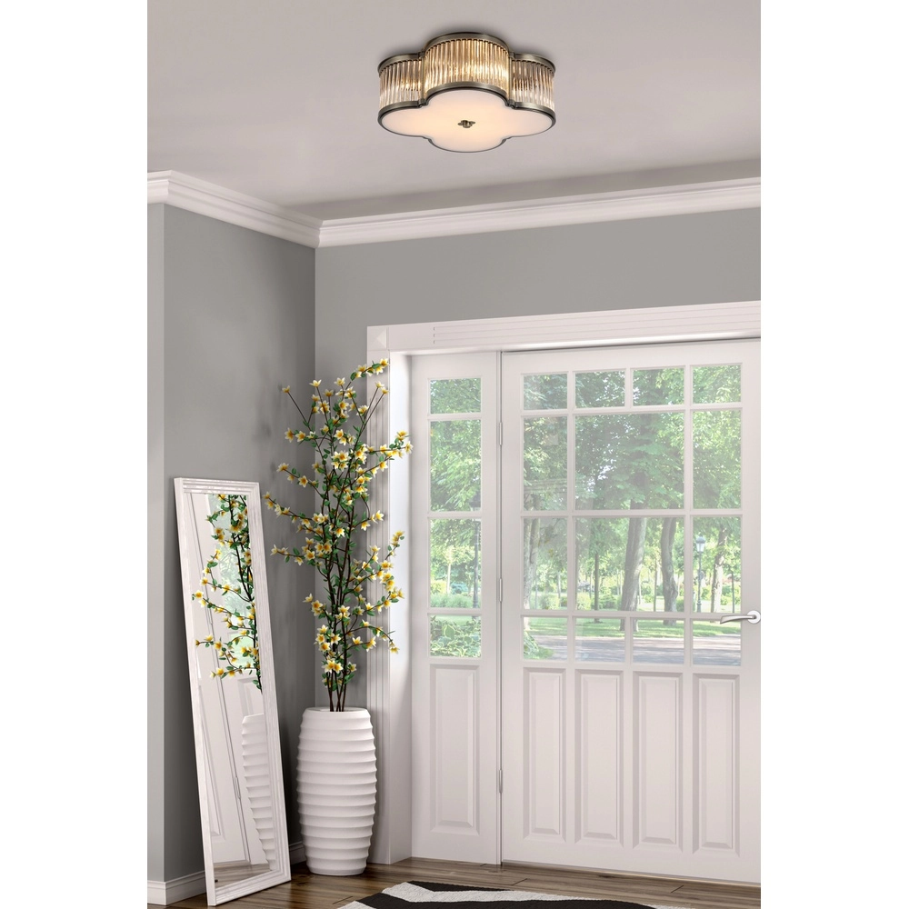 Deckenlampe Lotus antikes Messing Ø 39cm Searchlight 5053423302140