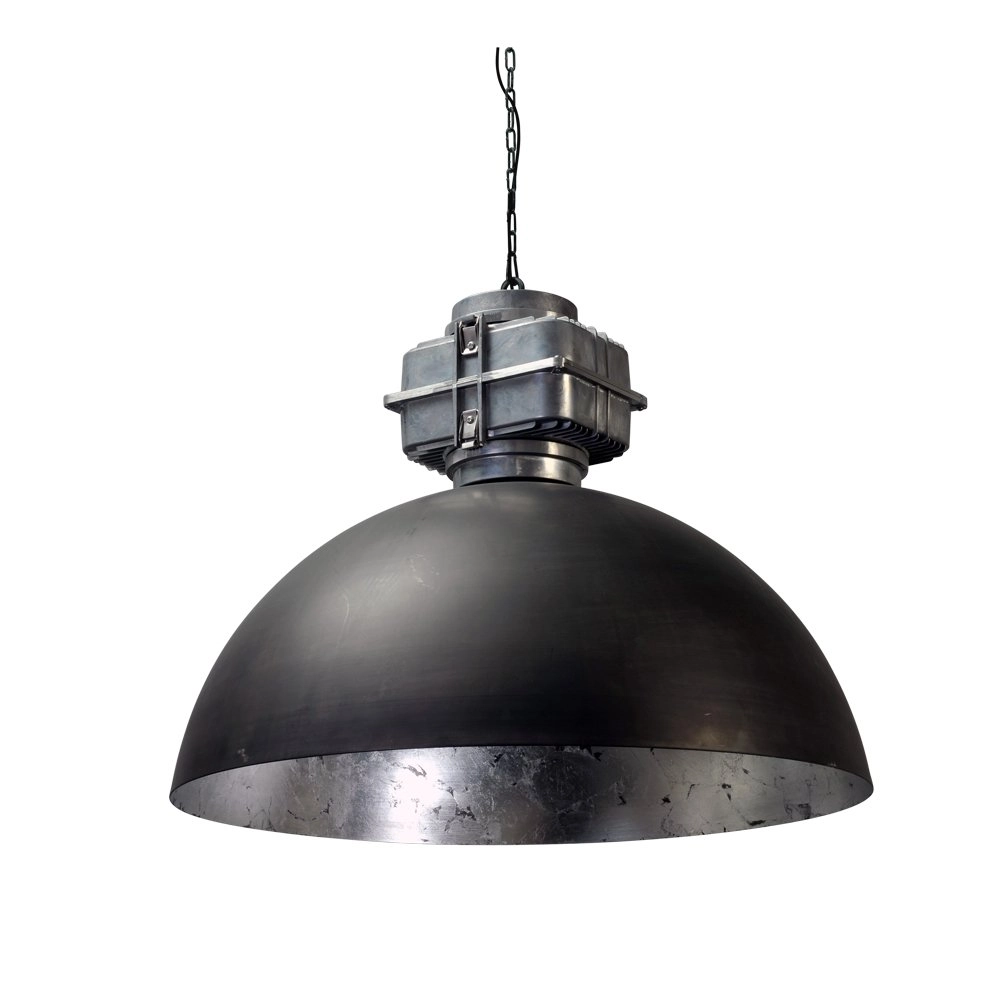 Pendelleuchte Industria 80 Block Gunmetal mit Zinkgrau