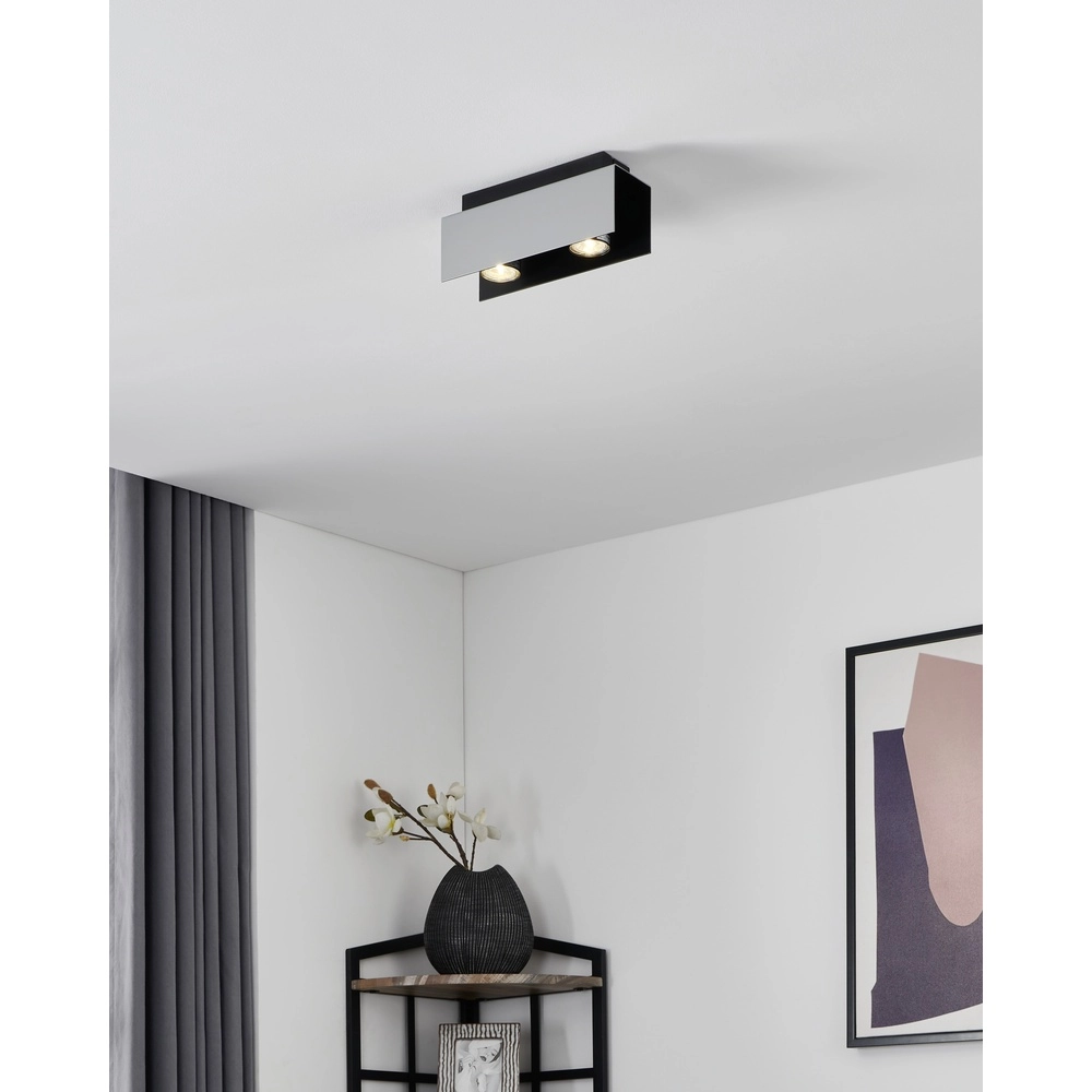 Deckenlampe Viserba 2-hell weiß und schwarz Eglo 9002759973957