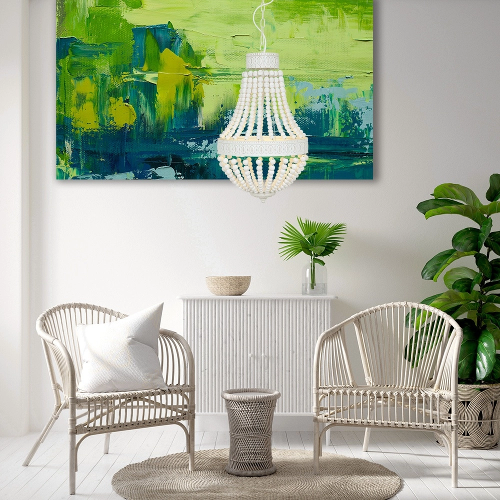 Weißer Kronleuchter Ella Ø 40cm Steinhauer 8712746132083