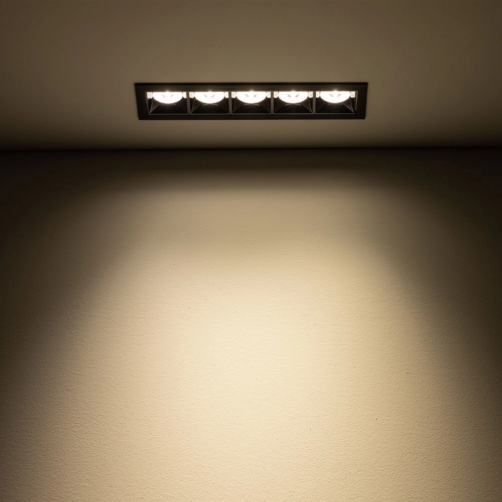 Schwarzer Einbaustrahler Midi Led 5x1 LEDs - 3000K Lyora 5903139100625