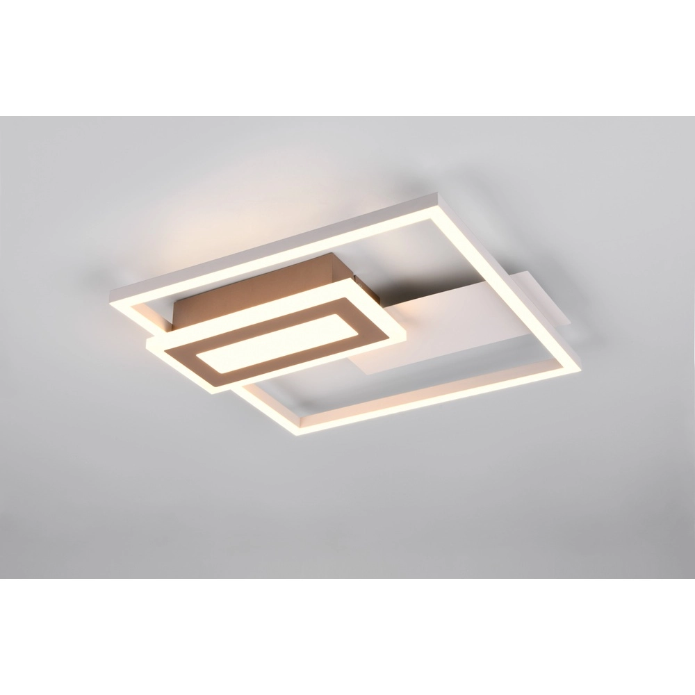Quadratische Deckenleuchte Spiro grau 30cm Trio 4017807612448