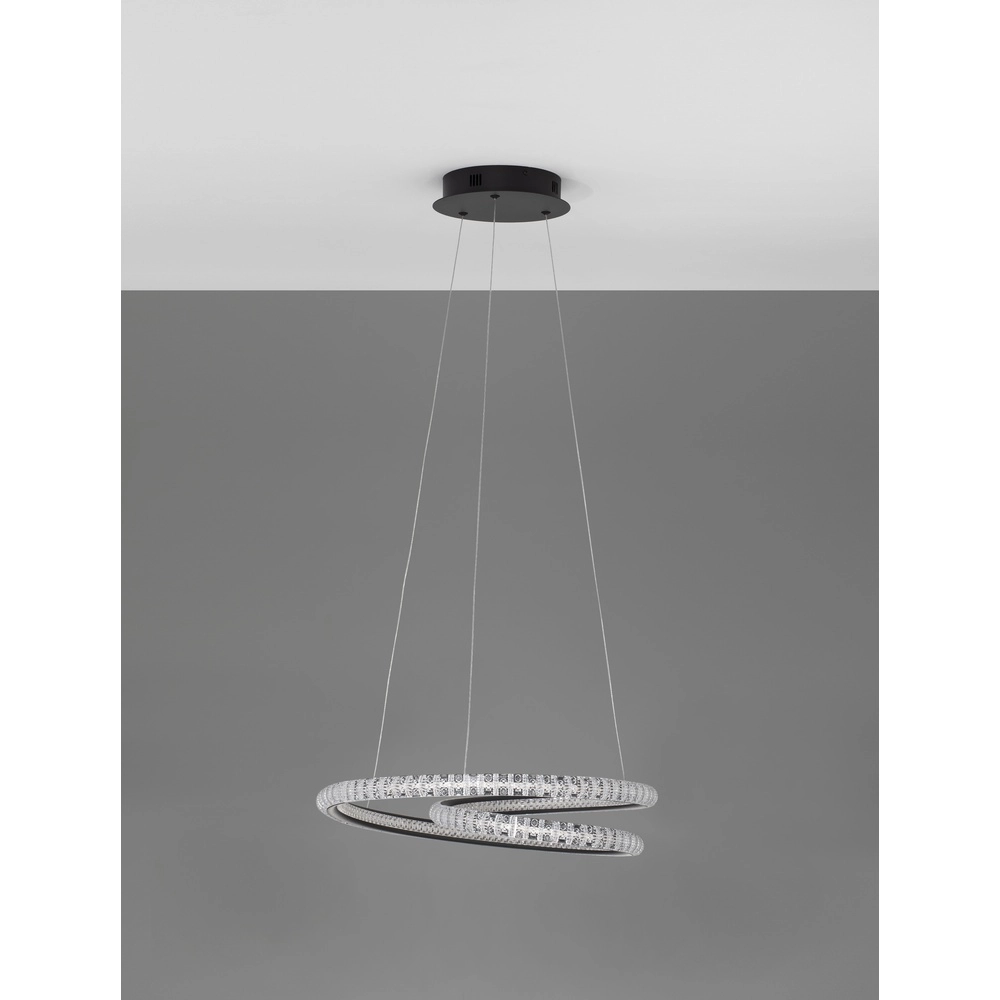 Design-Pendelleuchte Ginevra schwarz Ø 48cm Lyora 5212017433480