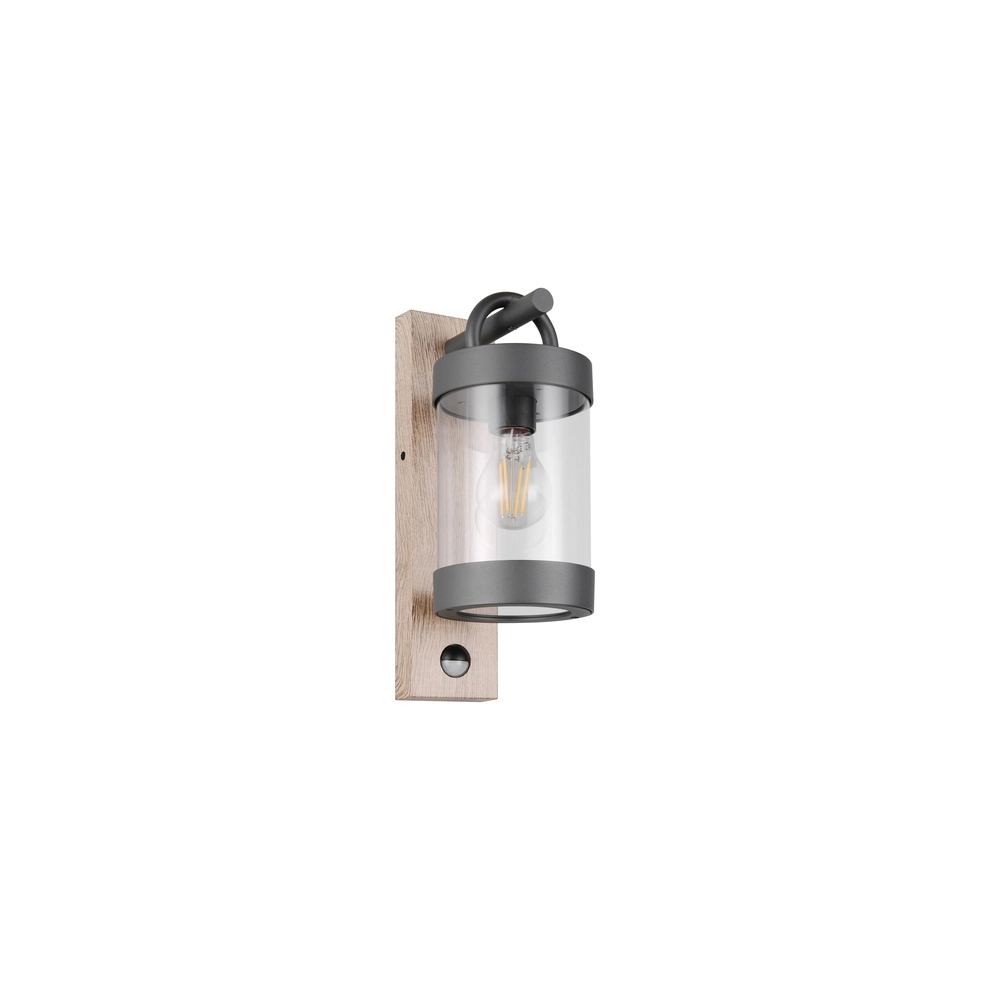 Wandleuchte Sambesi Grau mit Holz und Sensor Trio 4017807647600