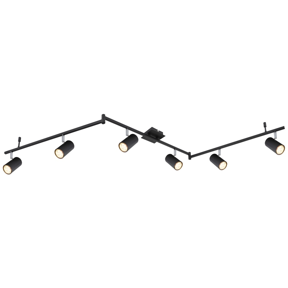 Deckenlampe Robby 6-Licht Schwarz