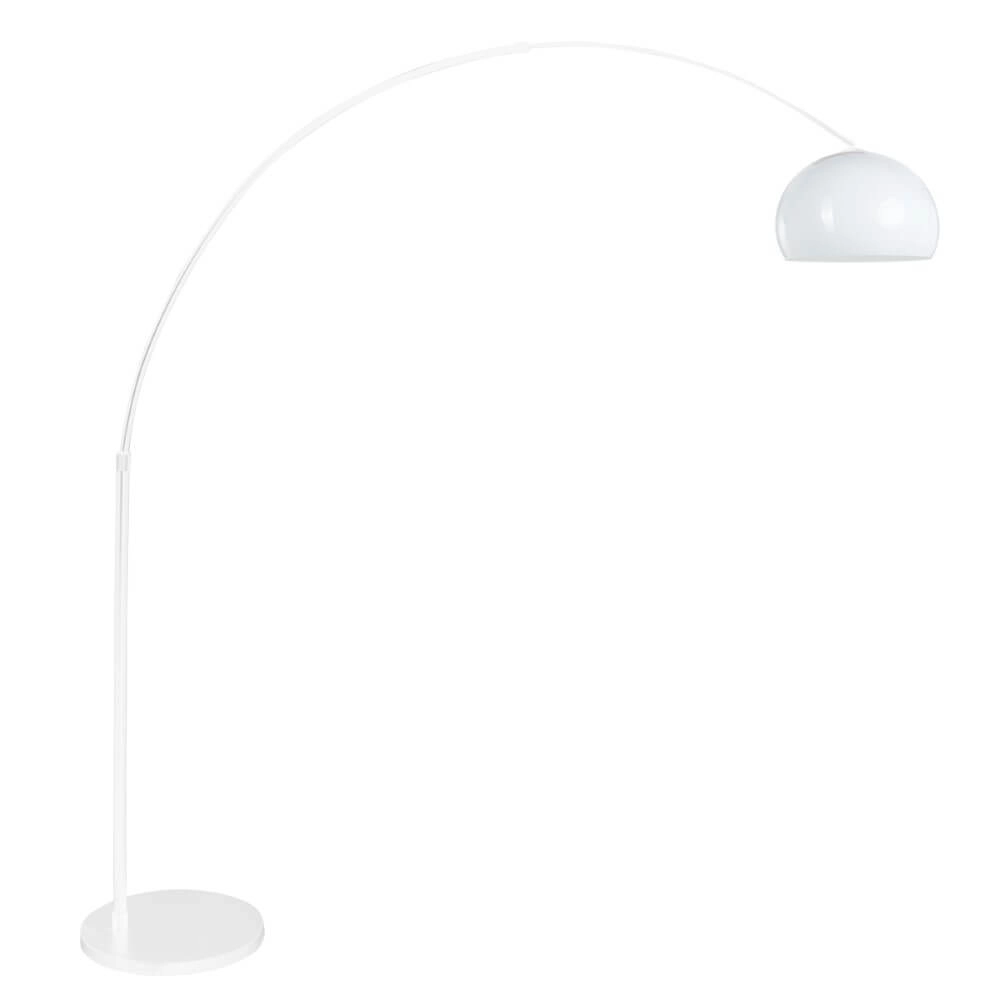 Bogenlampe Sparkled Light mit weißer Kapuze