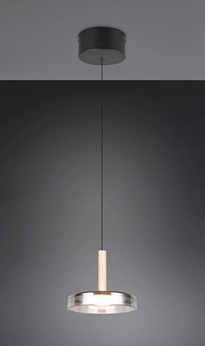 LED-Hängelampe Celeste Ø 22cm - Rauchglas Trio 4017807616880