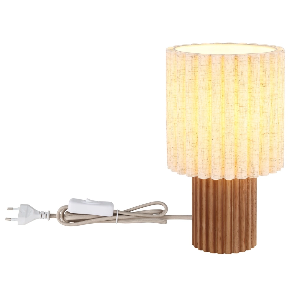 Einzigartige Tischlampe Jannie Braune Runde Globo 9007371586905