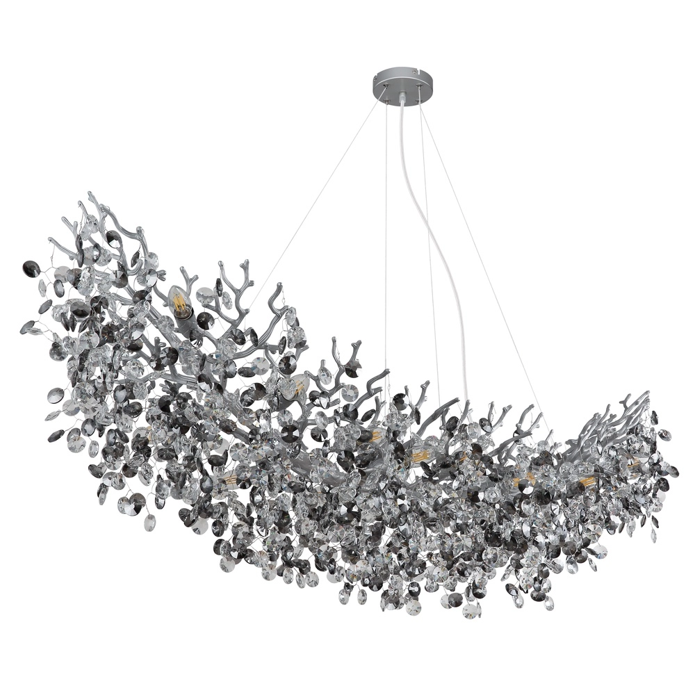 Pendellampe Queena Silbergrau 150 cm Globo 9007371533695