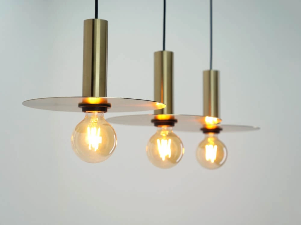 Goldene Hängelampe mit 3 Leuchten Escandell Eglo 9008606273881