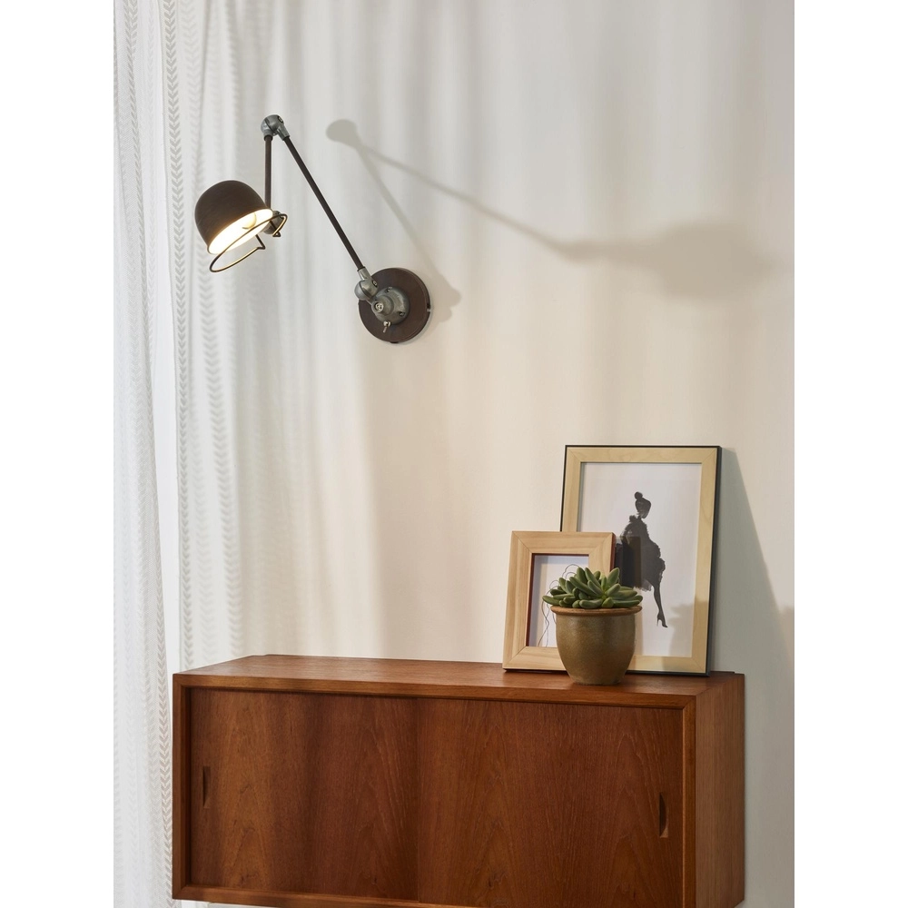 Ausklappbare Wandlampe Honore Klassisches rostbraun Lucide 5411212450388
