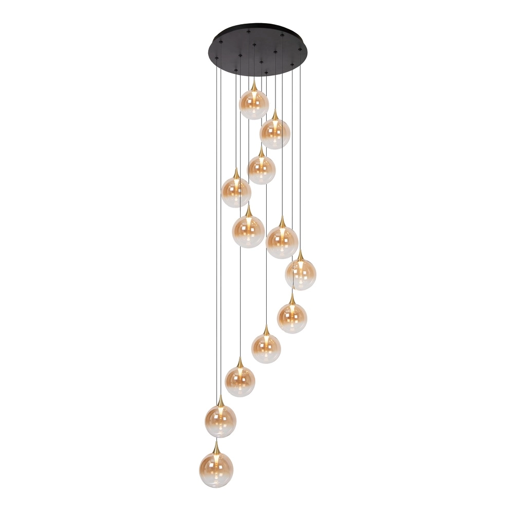 Design-LED-Pendelleuchten Gisela Fading – 12x Ø 16 cm Premium by Lucide 5411212134851
