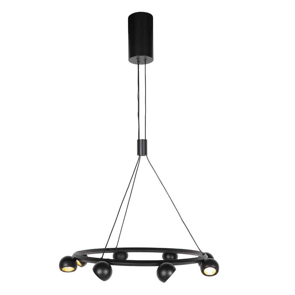 8-flammige Pendelleuchte Marcadore Rund Schwarz Steinhauer 8712746176636