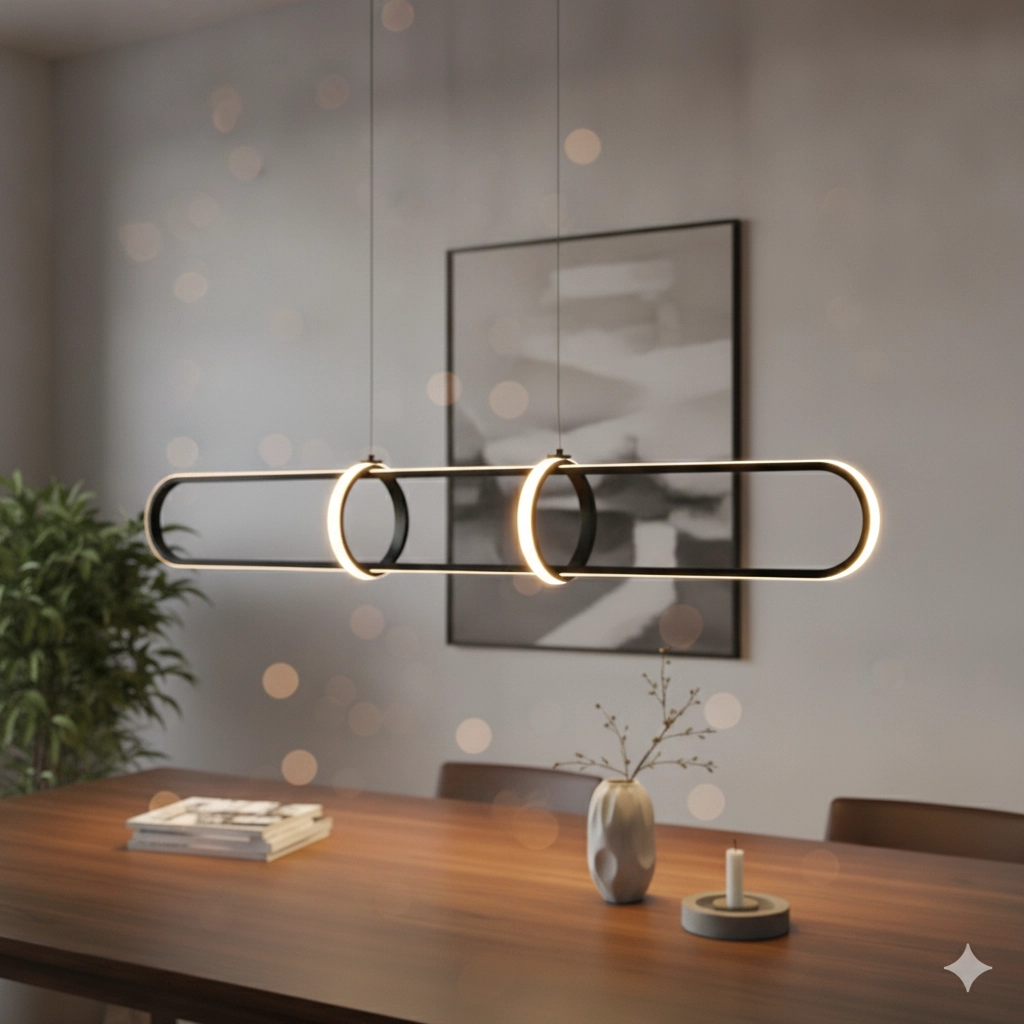 Design-Pendelleuchte Arte Länglich schwarz