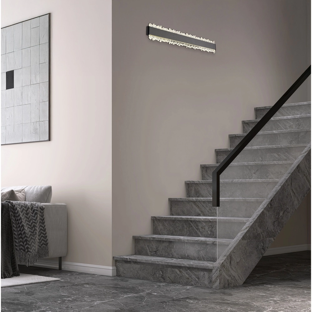 Schwarze Wandlampe Stalagmita 48 cm Globo 9007371566754