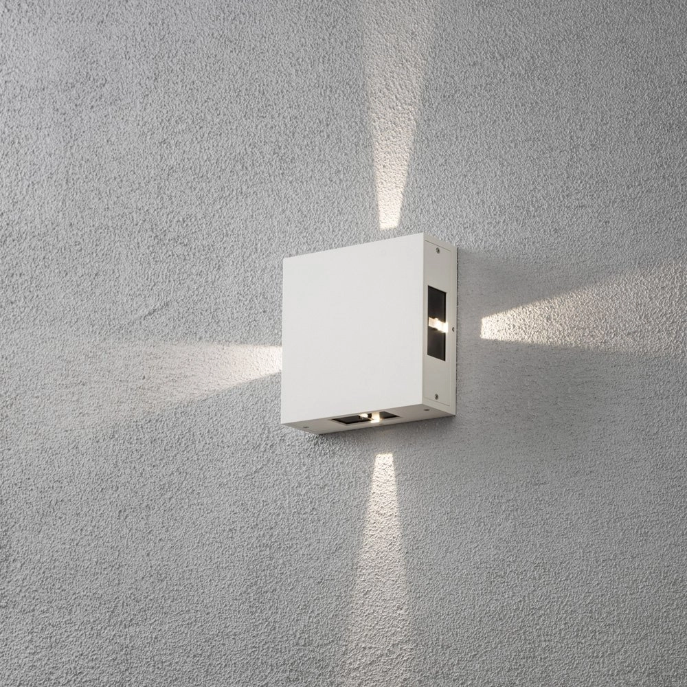 LED-Wandleuchte Cremona 4 Seiten weiß KonstSmide 7318307984255