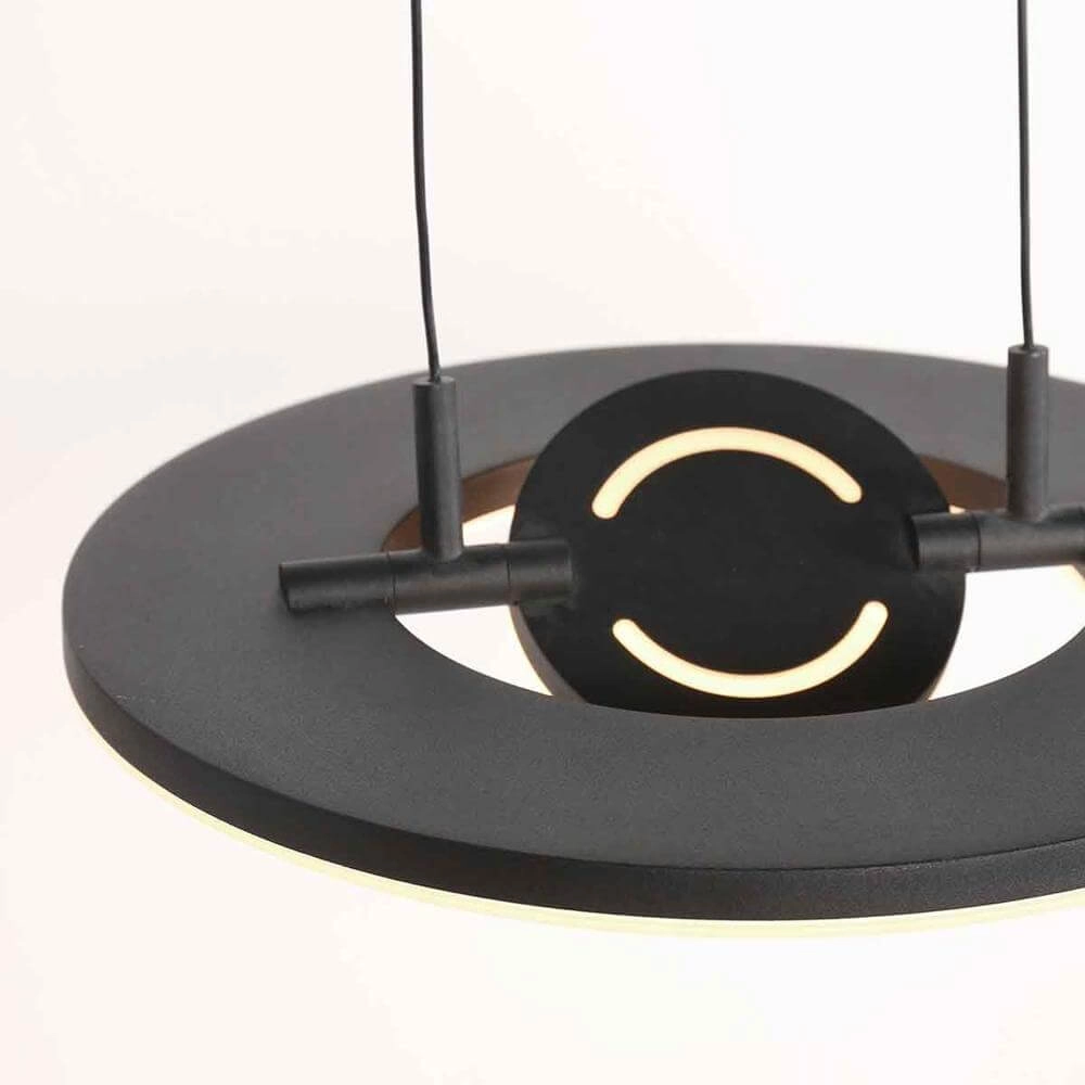 Schlanke Pendelleuchte Soleil Ø 32cm schwarz Steinhauer 8712746176681