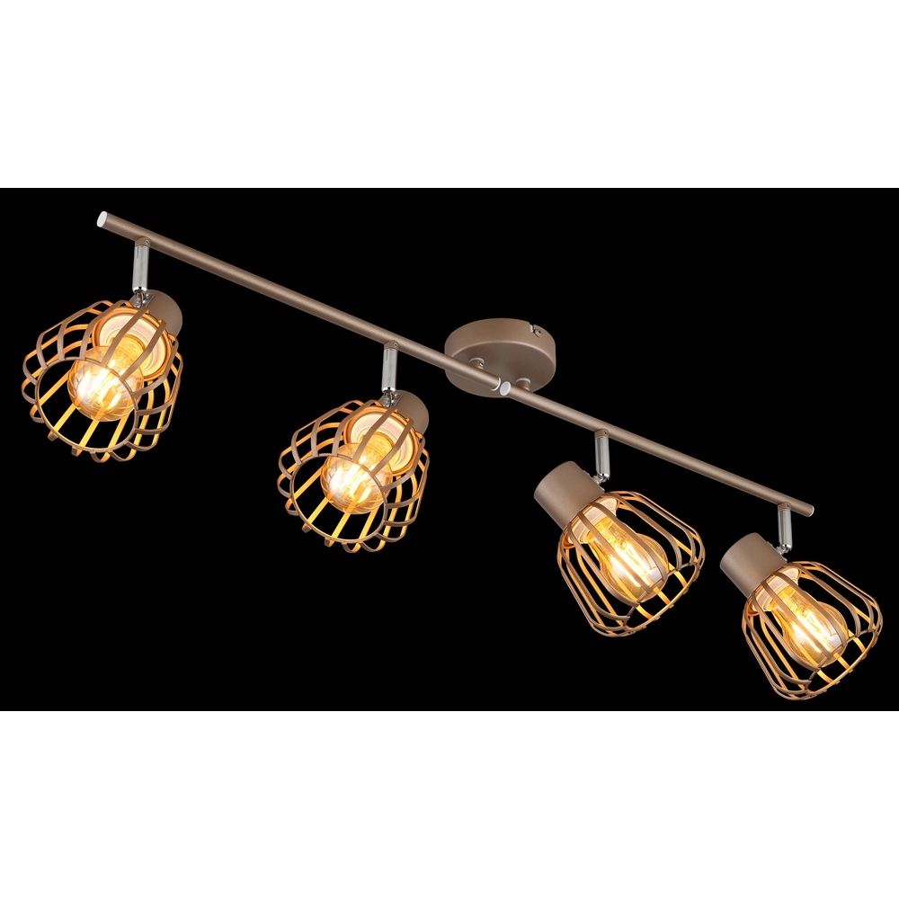Deckenlampe Olin 4-helles Kaffeebraun Globo 9007371592579
