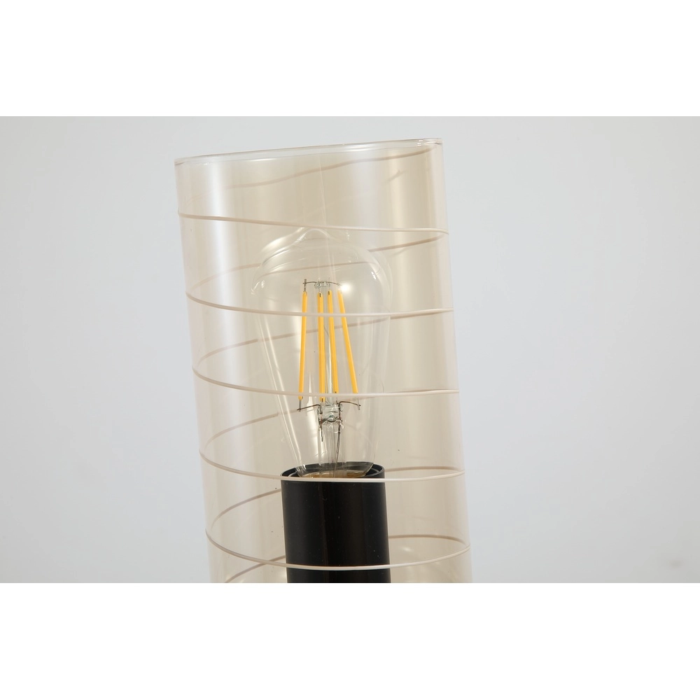 Tischlampe Broughton Braunes Glas Searchlight 5053423300856