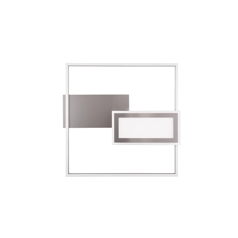 Quadratische Deckenleuchte Spiro Nickel 50cm Trio 4017807612462