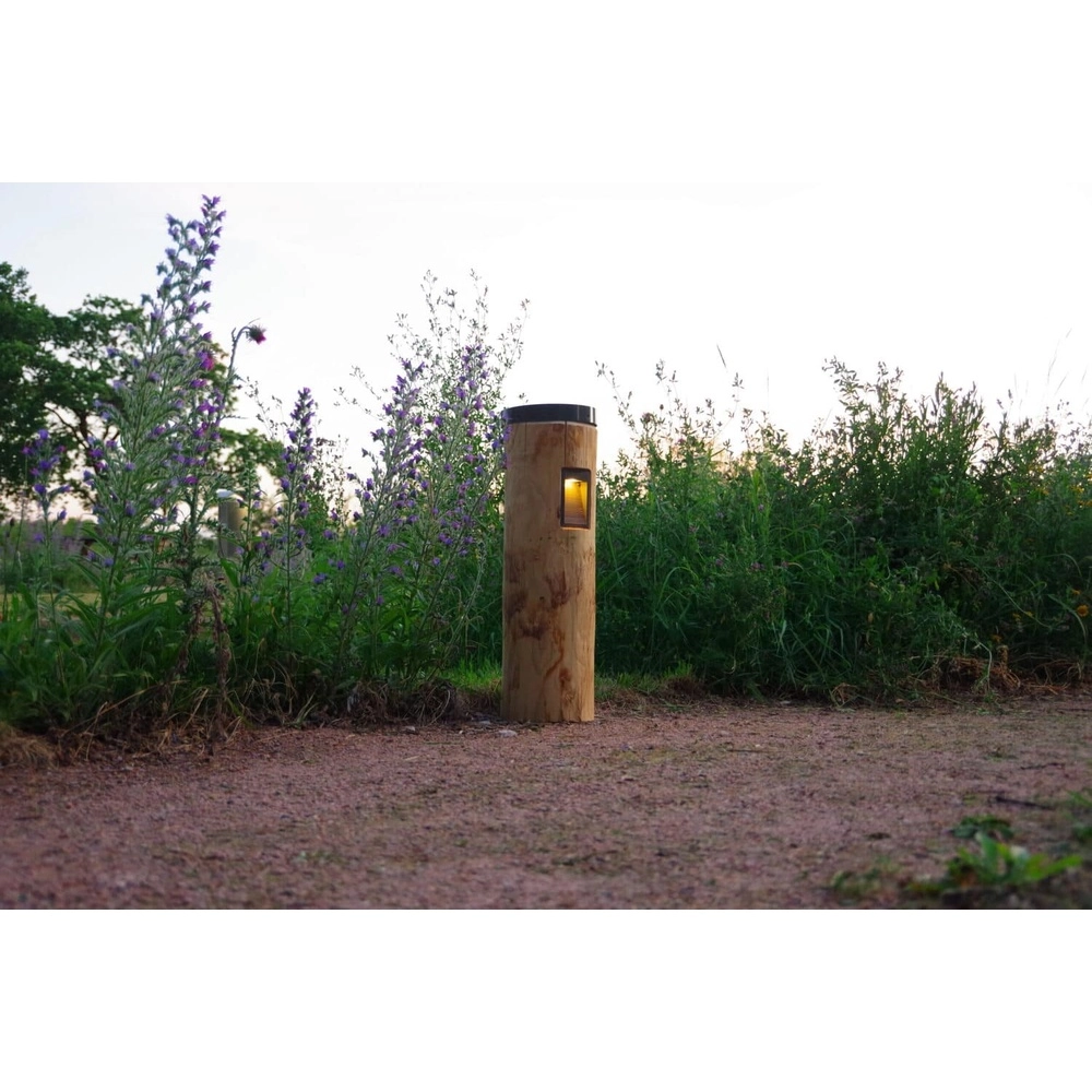 Holz-Solarbahnbeleuchtung Piatto Kastanie – 65 cm – 2700.000 km