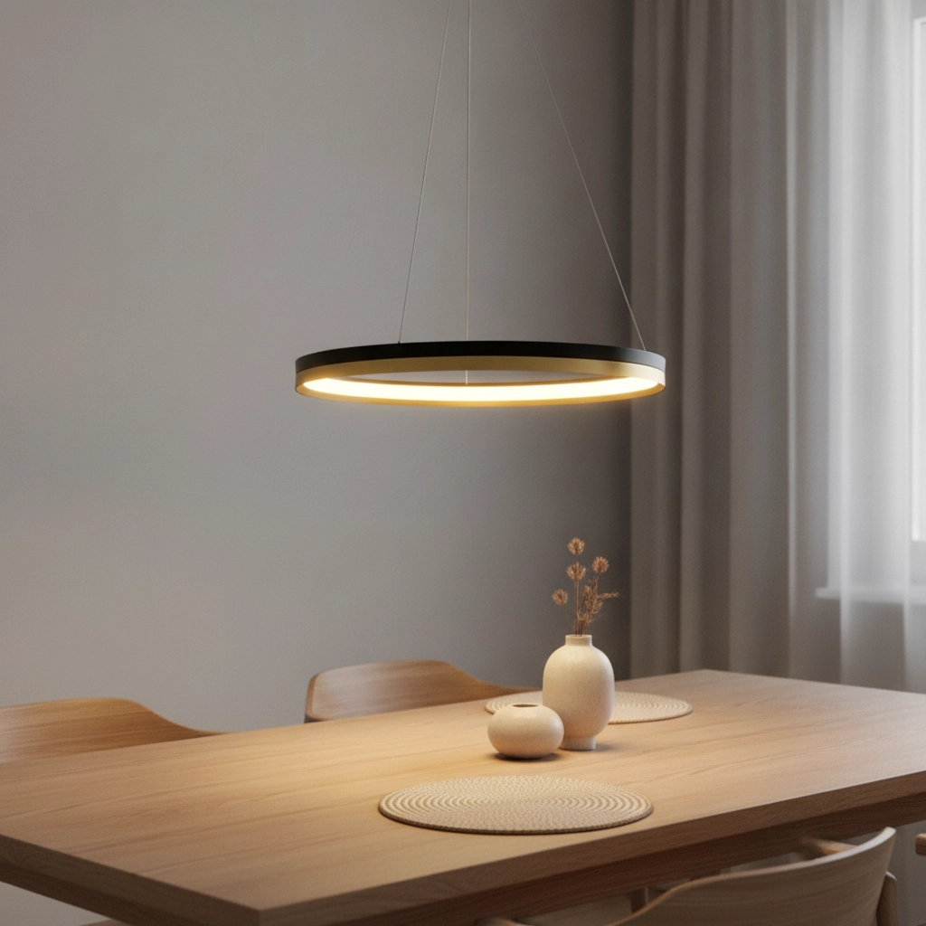 Pendelleuchte Cantria schwarz mit gold Ø 60cm