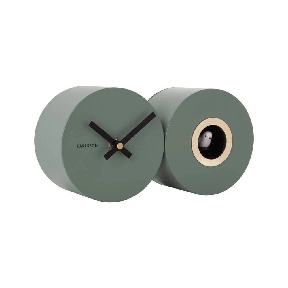 Wanduhr Duo Cuckoo grün Karlsson 8714302698002