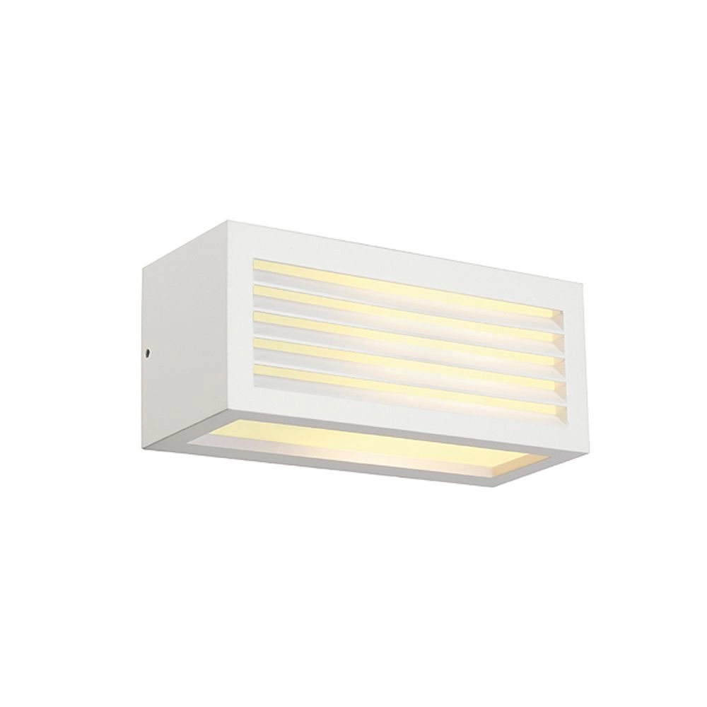 Außenlampe Box L E27 weiß