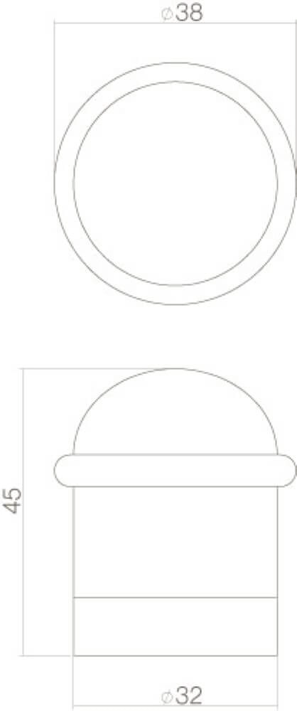 Türstopper aus Messing Stelo lackiert mit Ring Intersteel 8714186055960