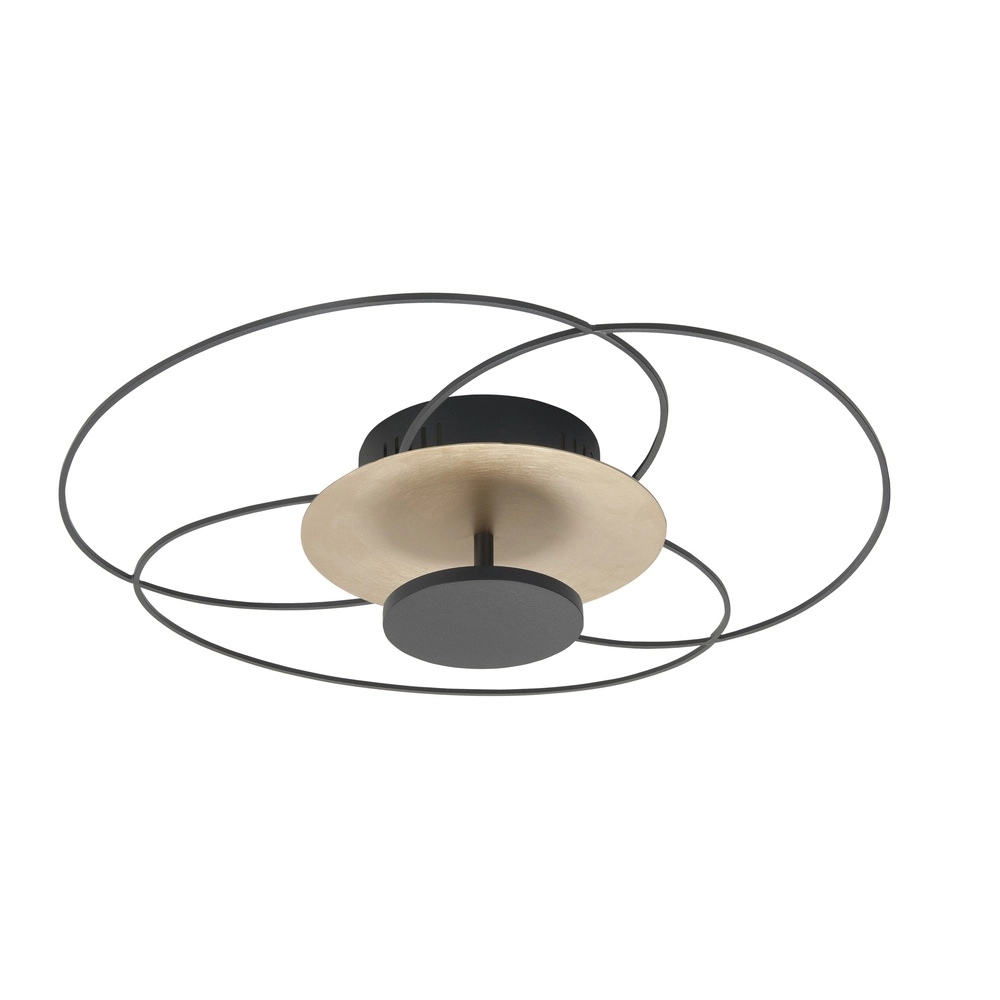 Deckenlampe Fiore schwarz mit gold