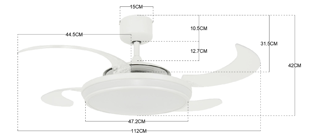Weißer Deckenventilator Fanway Evo 1 Ø 122cm Beacon 9333509114505