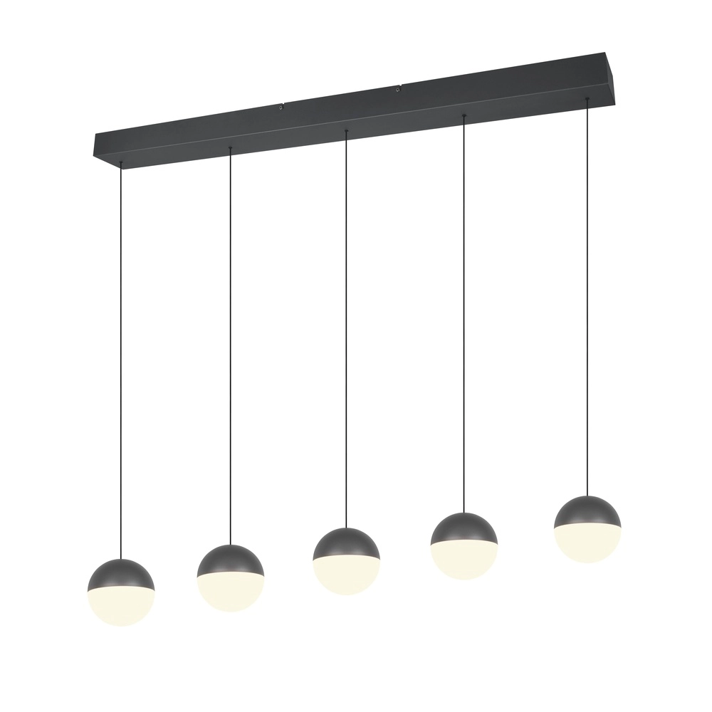 5-Licht Pendellampe Senta Anthrazit Trio 4017807697872