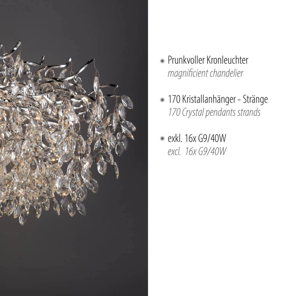 Kronleuchter Ricicle 150 cm Chrom Paul Neuhaus 4012248382097