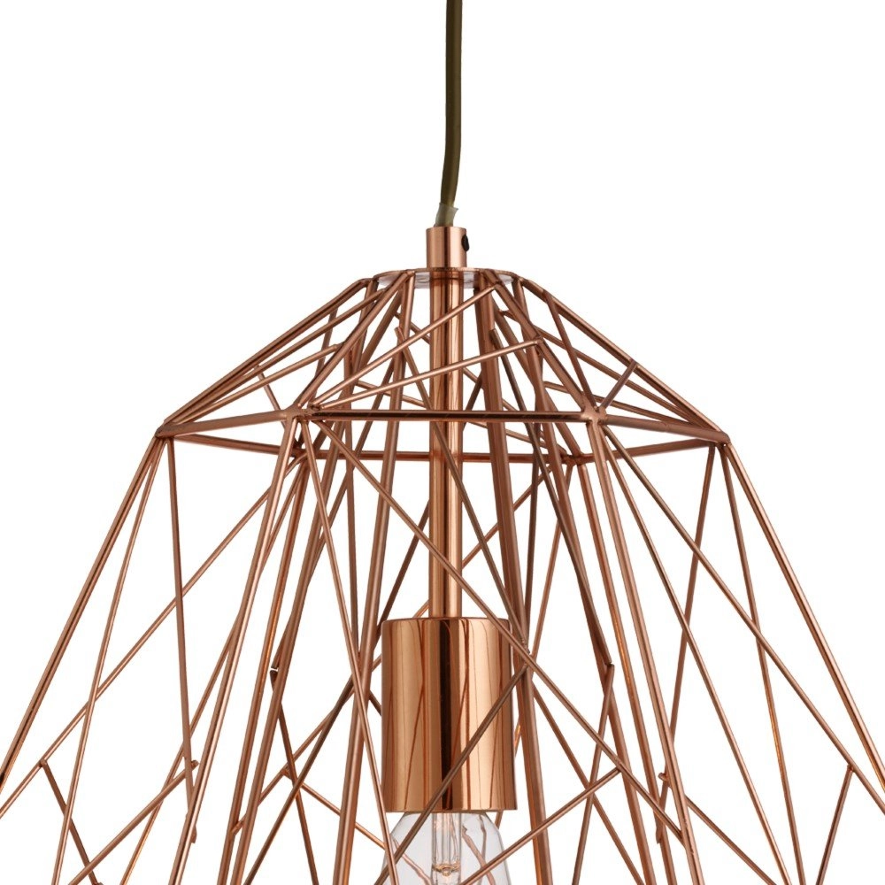 Kupferdrahtlampe Geometric Cage Ø 39cm Searchlight 5053423060545