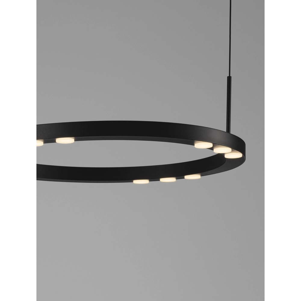 Schlanke Pendelleuchte Lunette schwarz Ø 40cm Lyora 5212017465184
