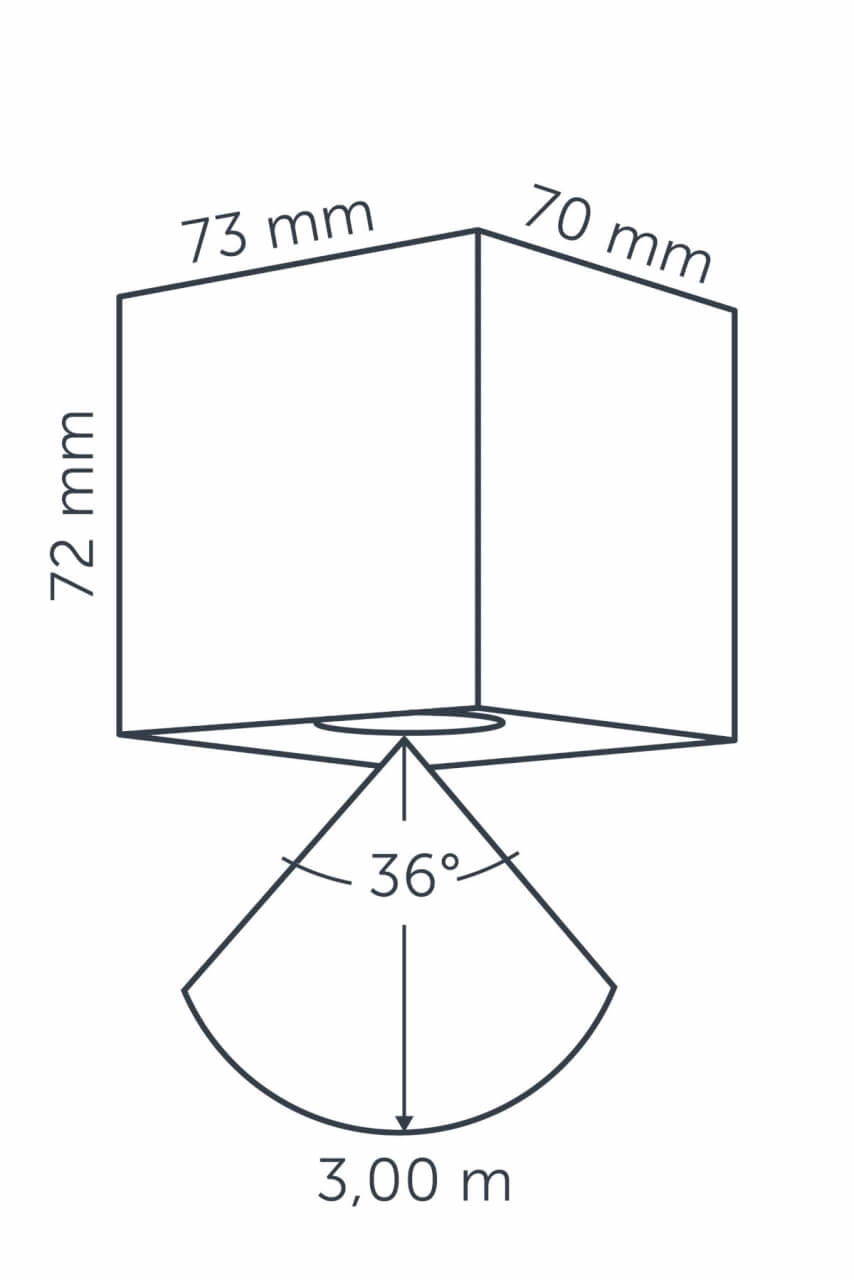 Wall spot Big Cubid Dark 12 volt LED In-lite 8717051004018