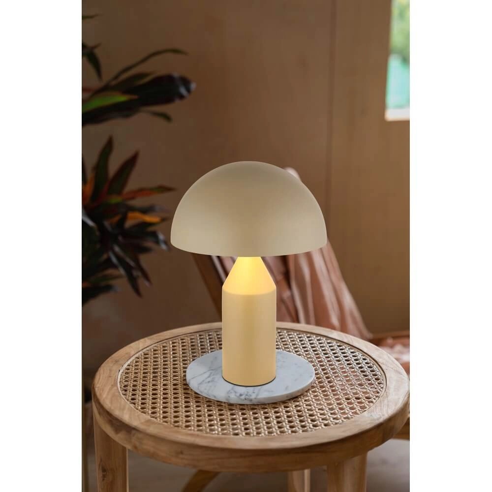 Design-Tischleuchte Atoma sandbraun Globo 9007371462780