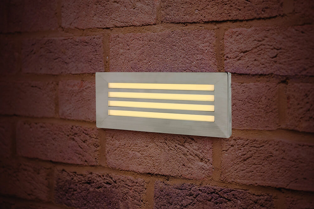 Edelstahl-Wandlampe Brick Lyora 5055788232544