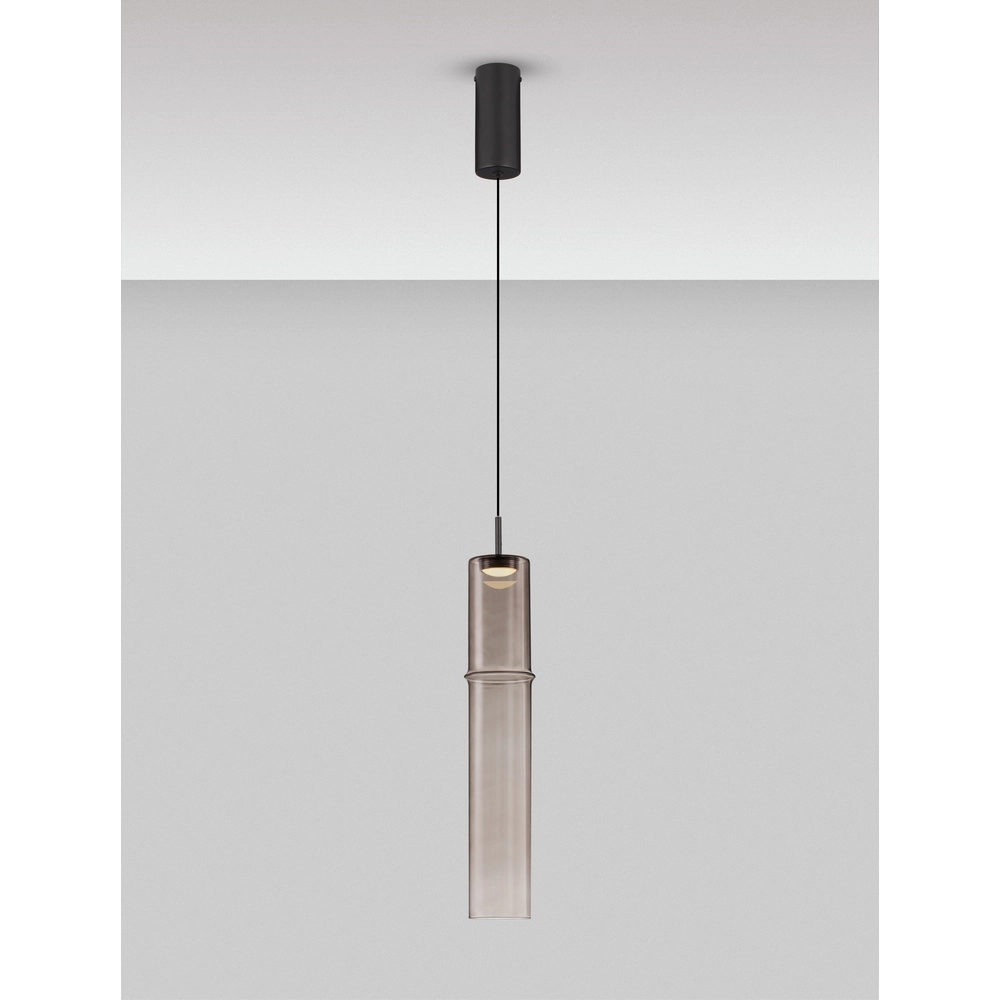 Einzigartige Pendelleuchte Sano 1-flammiges Rauchglas Lyora 5212017474018