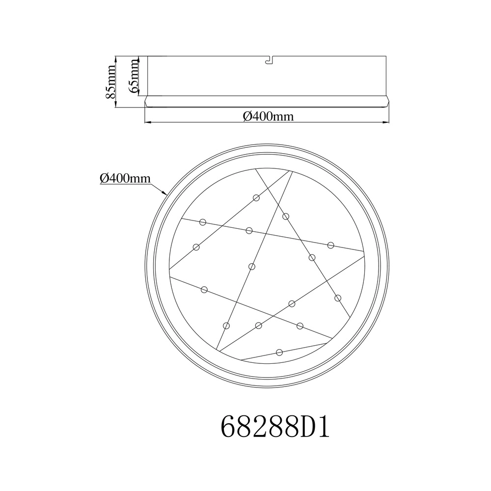 Deckenlampe Mirrora schwarz Ø 40 cm Globo 9007371578849
