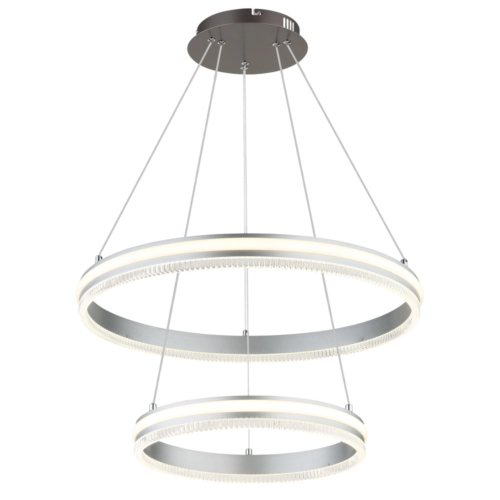 Pendellampe Francine Gunmetal 2 Ringe