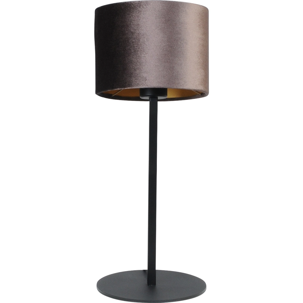 Schwarze Tischlampe Venus mit braunem Lampenschirm Masterlight 8718121218267