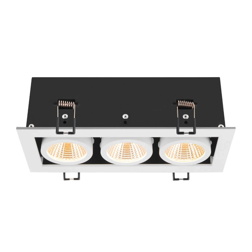 Quadratischer LED-Einbaustrahler Kadux Triple 3x LED - weiß - 3000K SLV 4024163278836