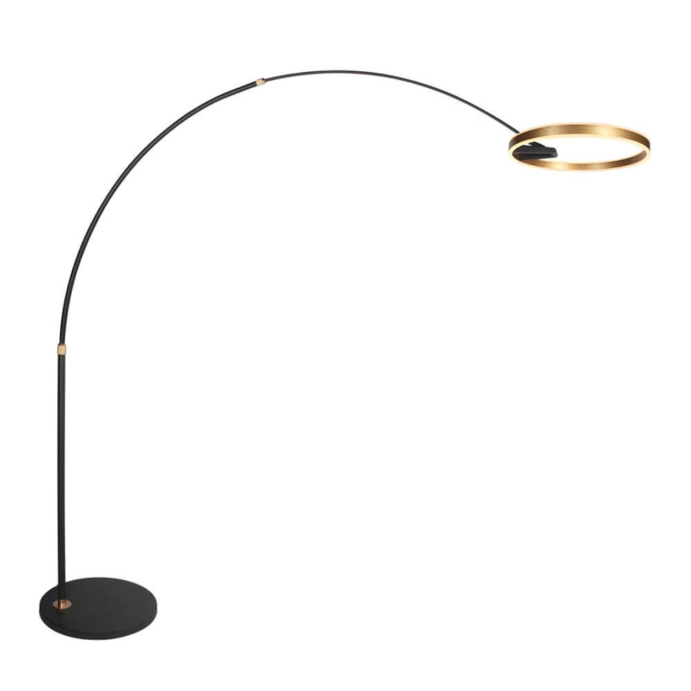 Design-Bogenlampe Ringlux schwarz mit gold Steinhauer 8712746177398