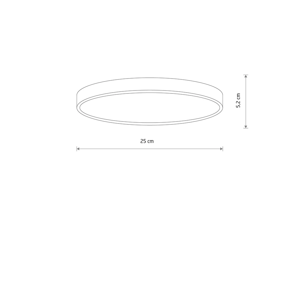 Deckenlicht Demi Led Ø 25cm weiß 1350lm Lyora 5903139117548