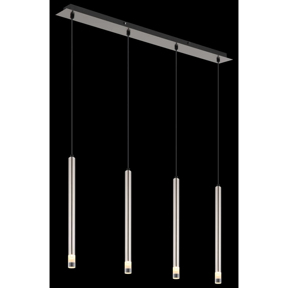 Design-Pendelleuchte Ryan 4-flammiges Nickel Globo 9007371487042