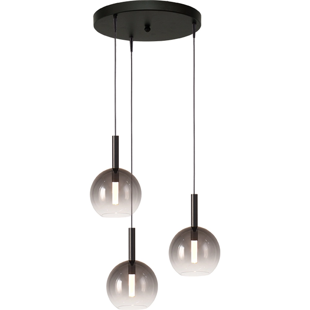 3L vide Pendellampe Lido Ball mit Ø 17 cm rauchfadendem Glas Masterlight 8718121325019