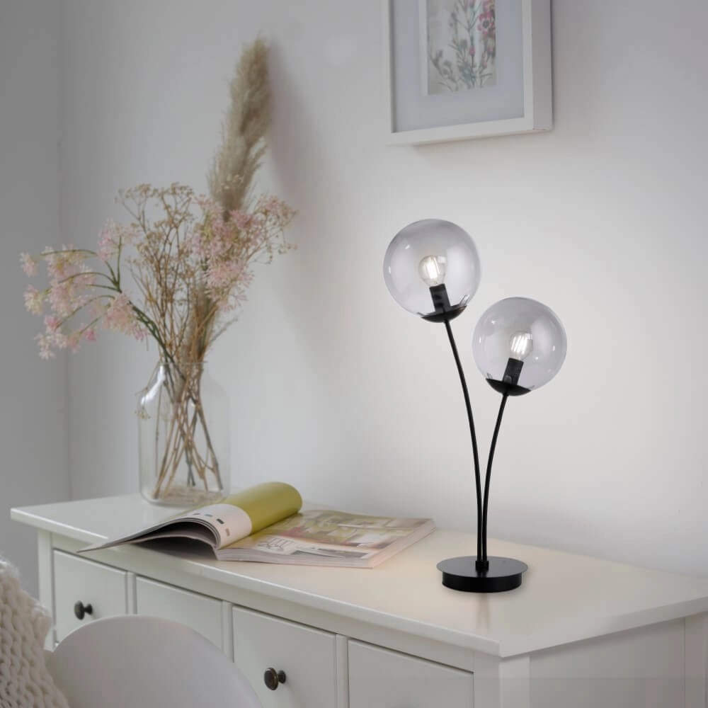 Tischlampe Big Widow Schwarz Just Light 4043689988401